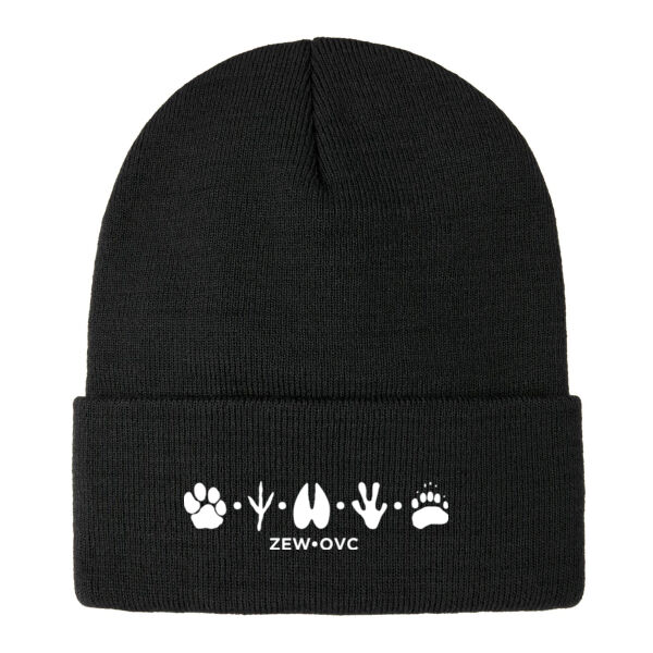 Embroidered Acrylic Knit Cuff Toque Thumbnail